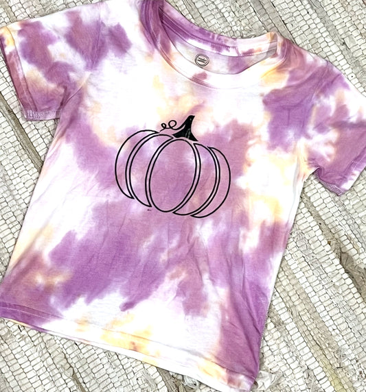 Custom Made Toddler Pumpkin Tie Dyed T-Shirt