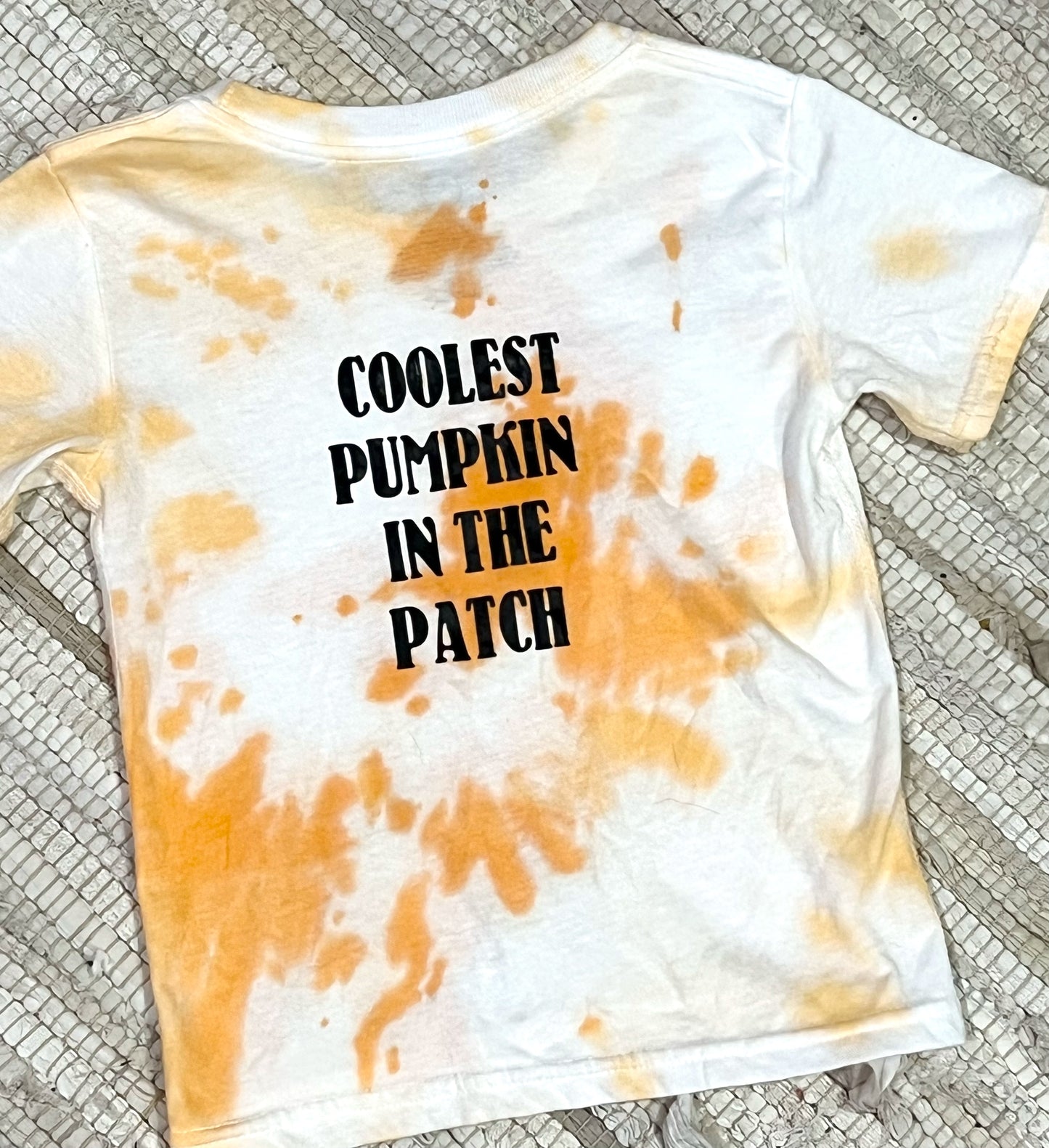 Custom Made Double Sided Tie Dyed Toddler T-Shirt - Coolest Pumpkin in the Patch