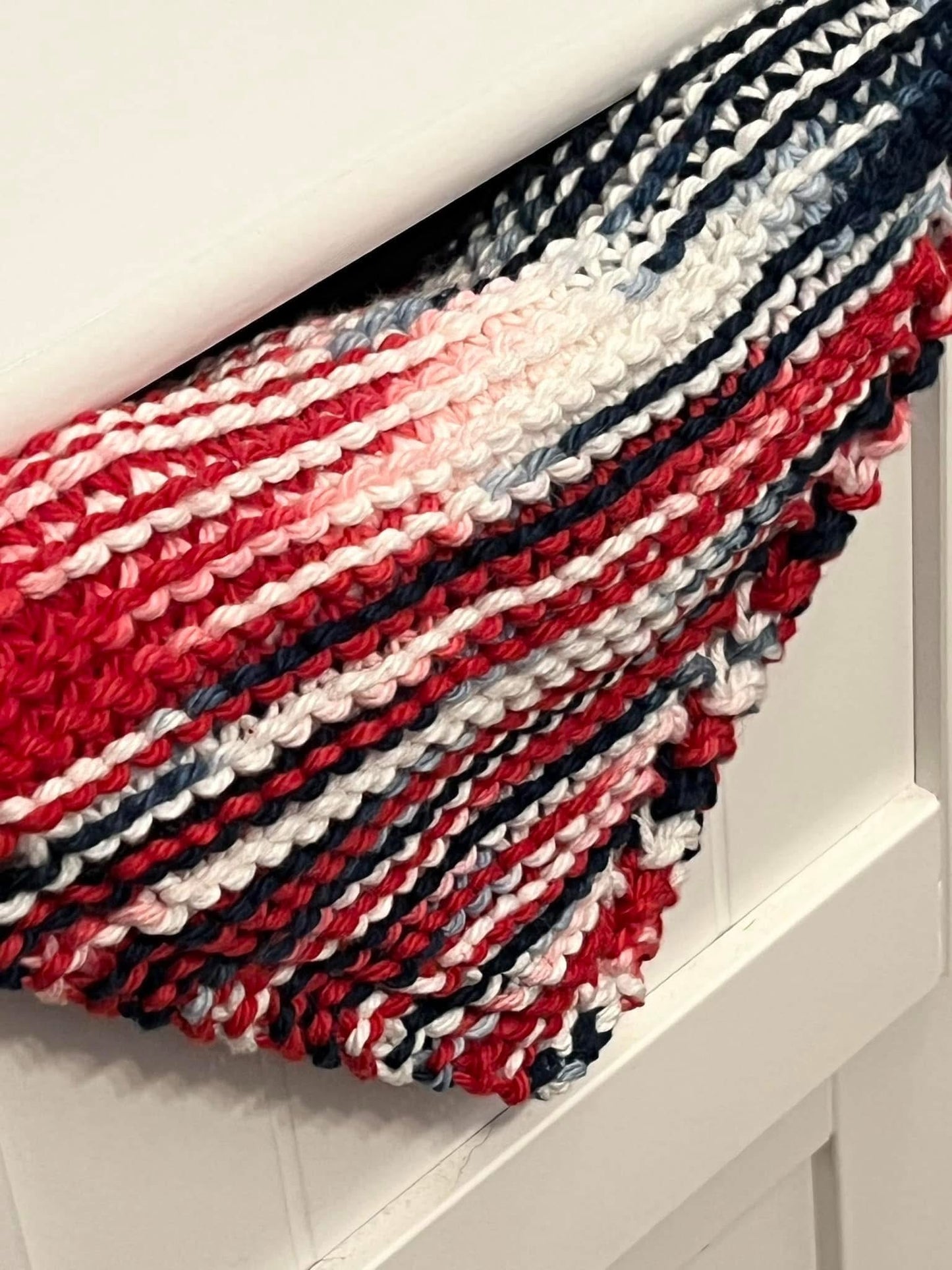 Americana Ombre 100% Cotton Hand Knit Dish Cloth